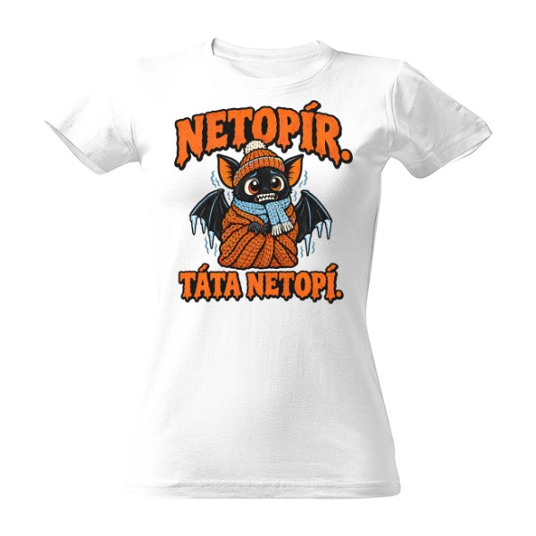 Tričko s potlačou Netopír. Táta netopí. – zamrznutý netopier v čiapke