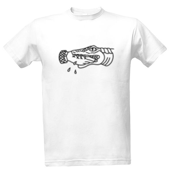 Tričko s potiskem Never trust a crocodile