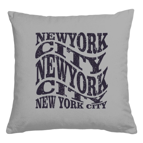 Polštář bavlněný  s potiskem New York