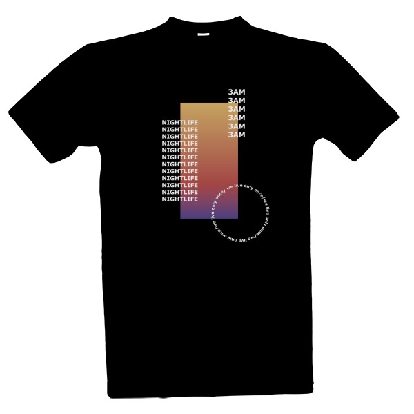 Tričko s potiskem nightlife