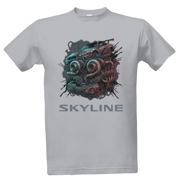 Tričko s potiskem Nissan skyline r34