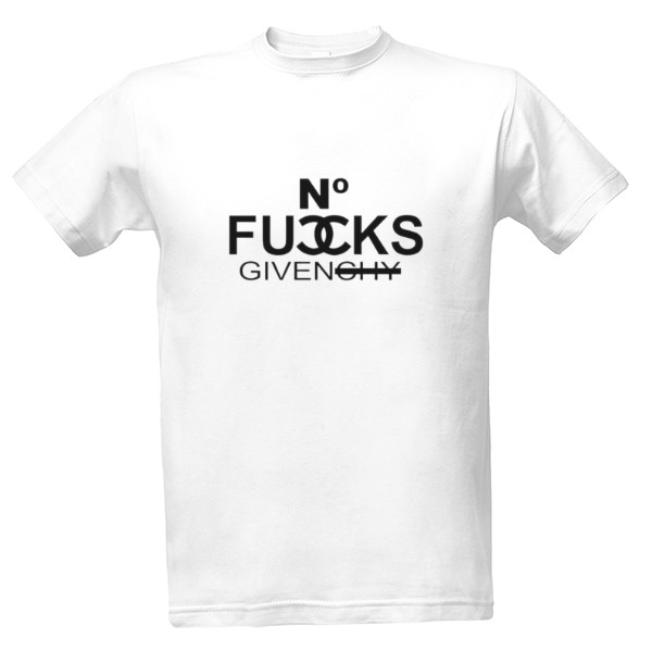 Tričko s potiskem No fucks given Givenchy