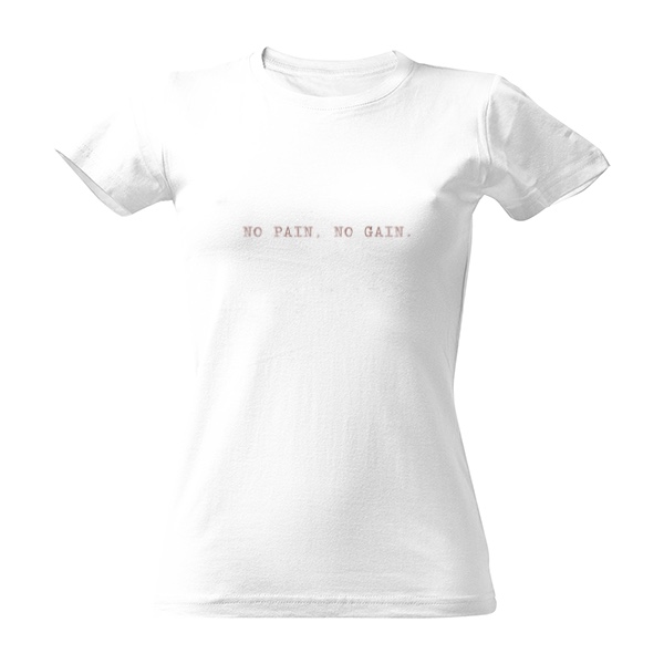 Tričko s potiskem No pain, no gain