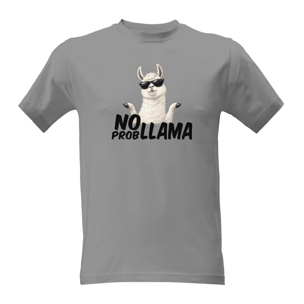 Tričko s potlačou No problLama