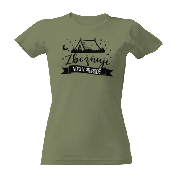 Tričko s potiskem Zbožňuji noci v přírodě