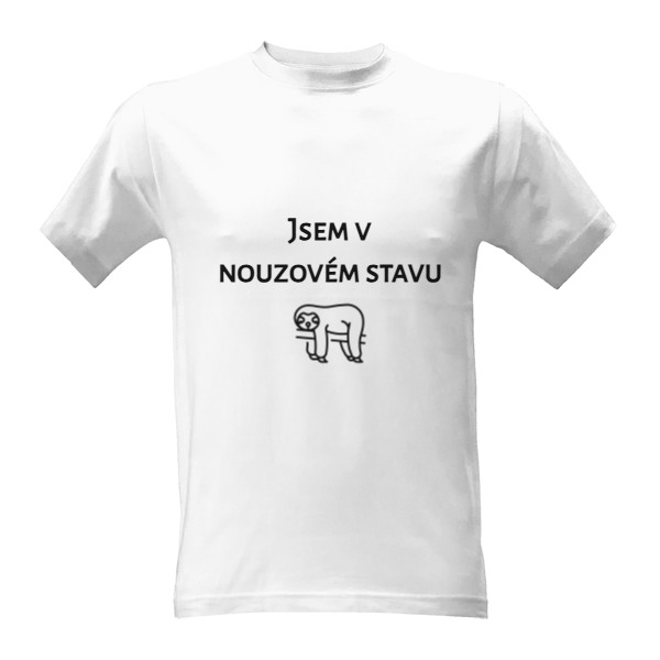 Tričko s potiskem Nouzový režim - KORONAVIRUS