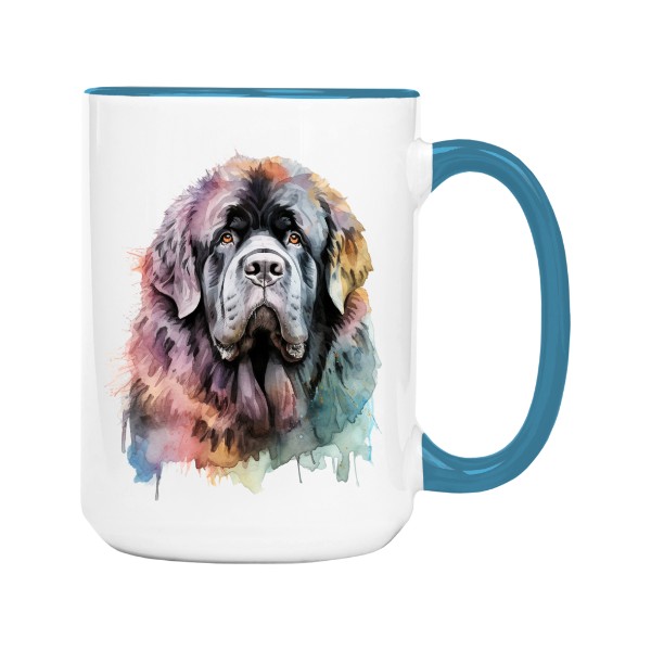 Hrnek velký barevný s potiskem Novofundlandský pes 2