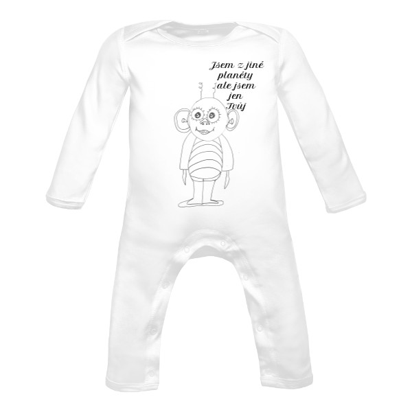 Dětské body Long  s potiskem Novorozeně z jiné planety