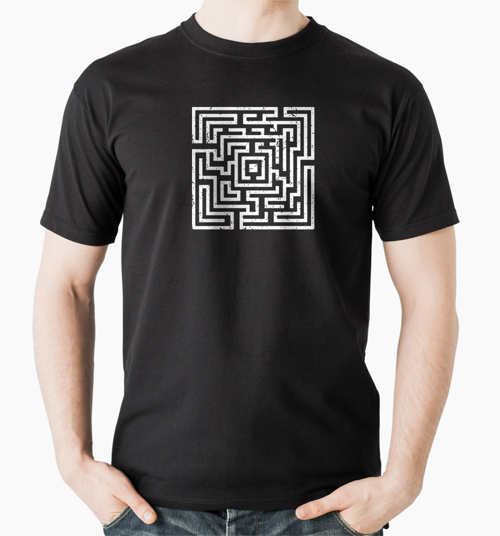 Tričko s potiskem bludiště tričko labyrint