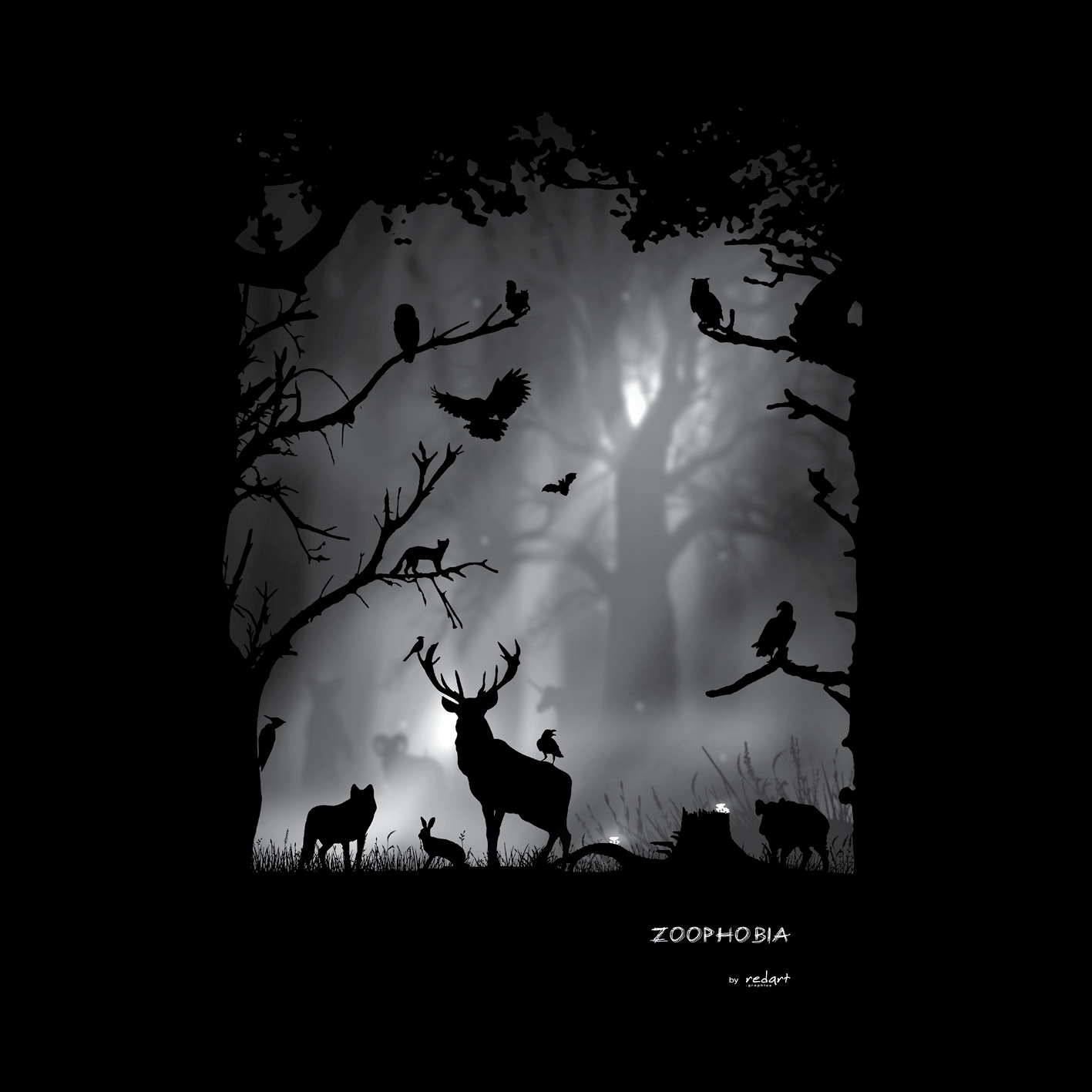 Tričko s potiskem Redart - Zoophobia