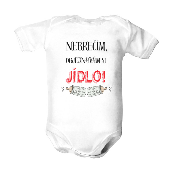 Dětské body  s potiskem Objednávám si jídlo!