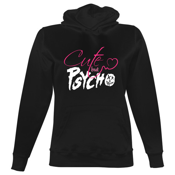 Dámská mikina s kapucí s potiskem Obojstranna mikina Psychocute