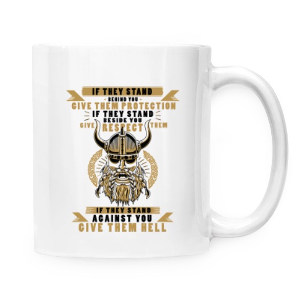 Hrnek malý bílý s potiskem OBOUSTRANNÝ HRNÍČEK VIKINGOVÉ-bíly