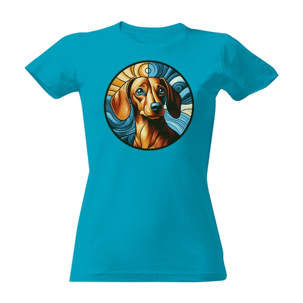 Tričko s potiskem Obraz jezevčík picasso