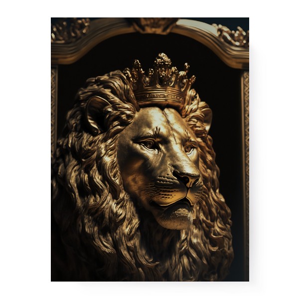 Obraz Socha zlatý lev