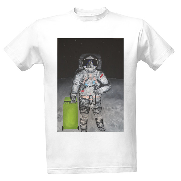 Tričko s potiskem Popelař-Horolezec-Kosmonaut