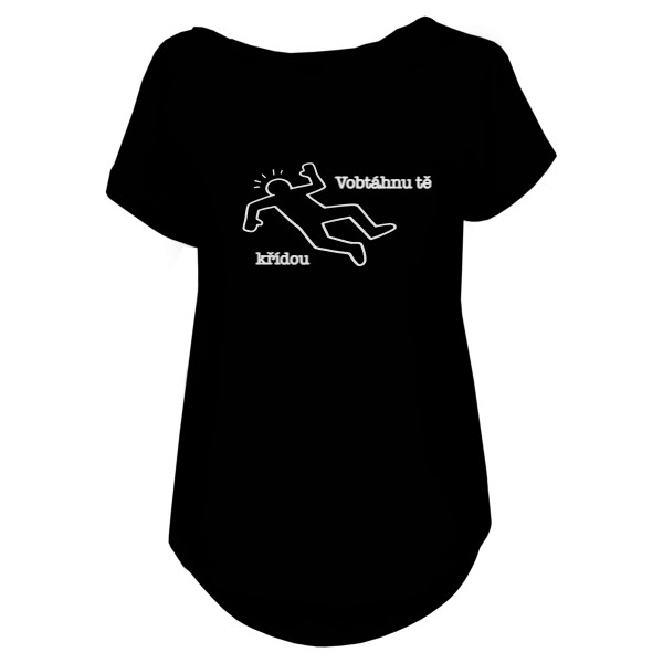 Tričko s potiskem Obtáhnu tě křídou