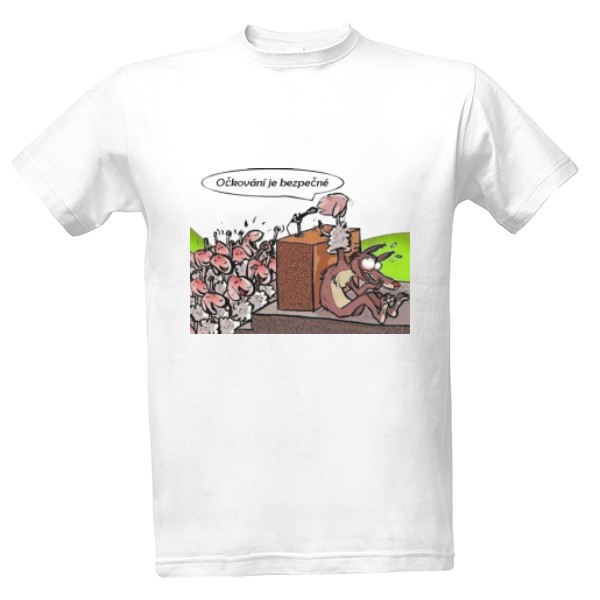 Tričko s potiskem Očkovaní je bezpečné