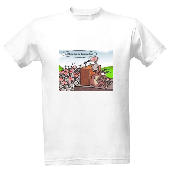 Tričko s potiskem Očkovaní je bezpečné