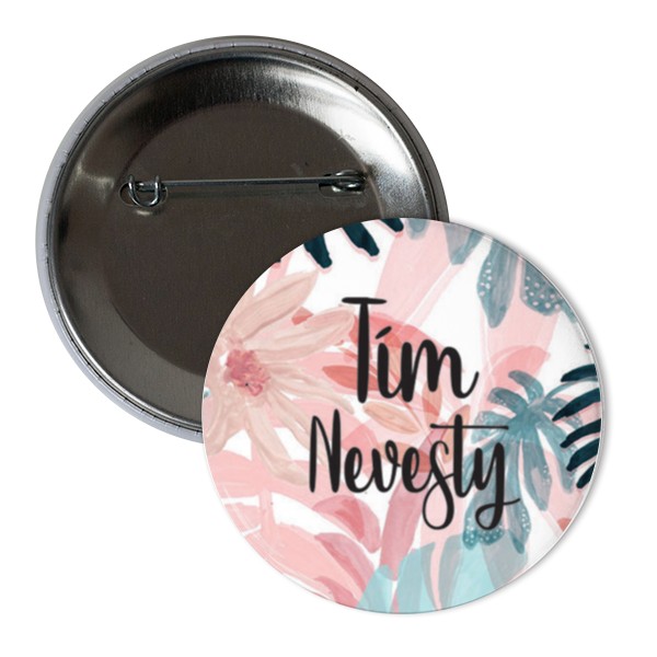 Odznak  s potlačou Odznáčik Tím nevesty