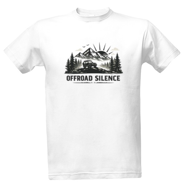 Tričko s potiskem Offroad silence