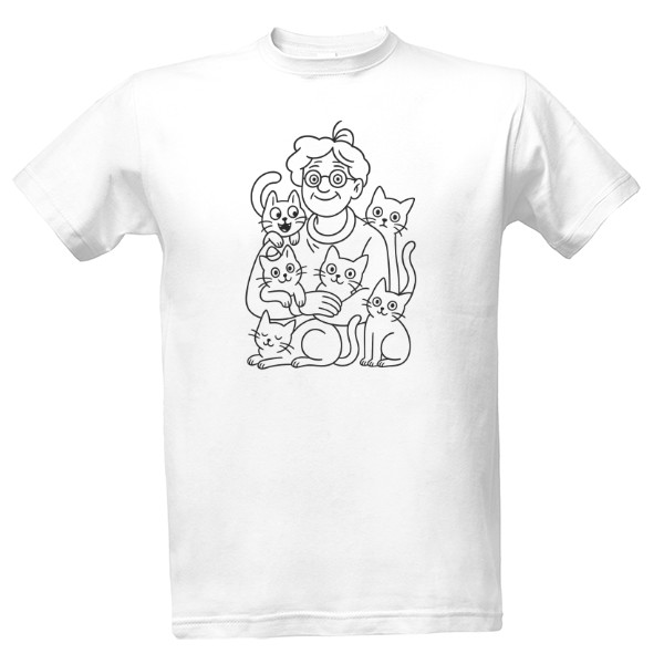 Tričko s potiskem cat lady