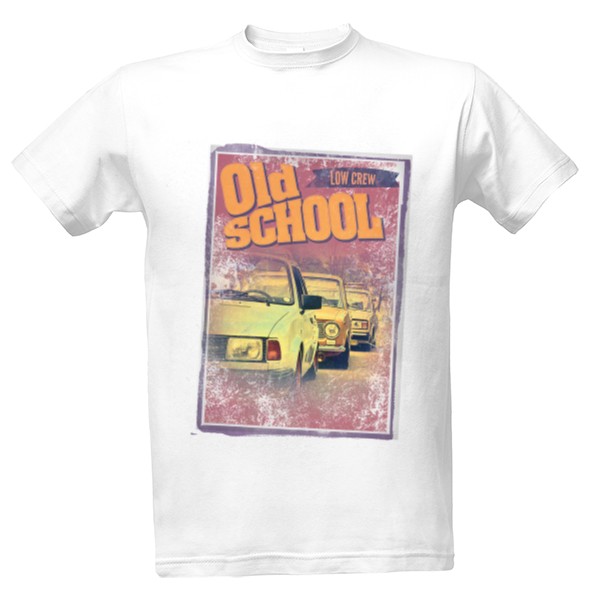 Tričko s potlačou Old School Low Crew plagát