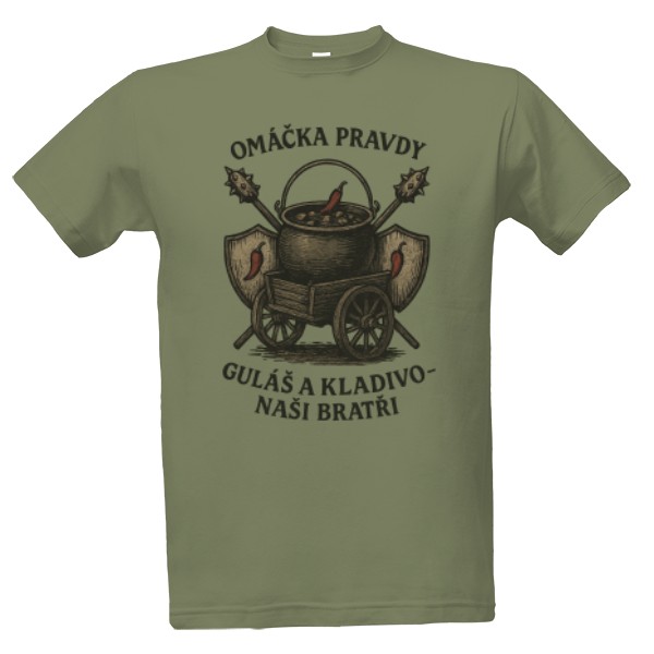 Tričko s potiskem Omáčka pravdy husitský guláš 