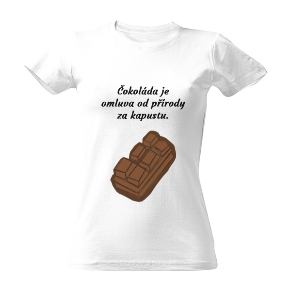 Tričko s potiskem Omluva za kapustu.