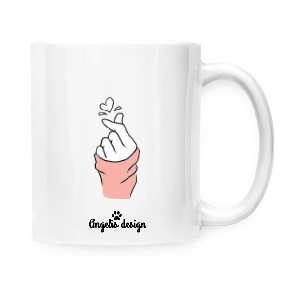 Hrnek malý bílý s potiskem One love magický hrnek