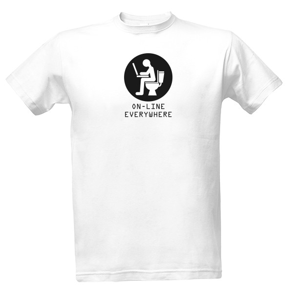 Tričko s potlačou Online everywhere