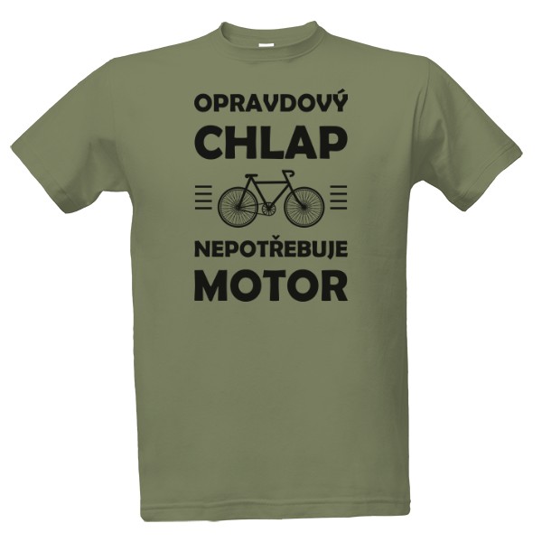 T-shirt Opravdový chlap na kole