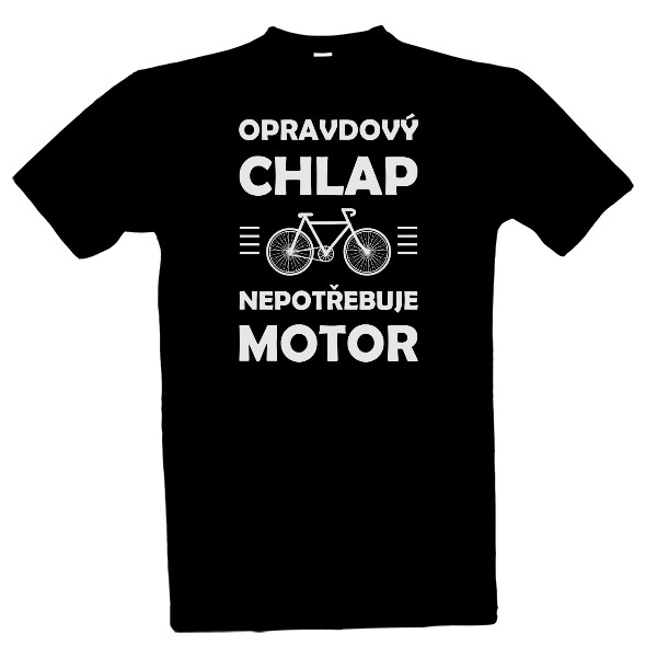 T-shirt Opravdový chlap na kole