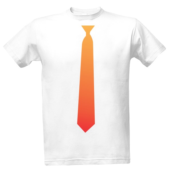 Tričko s potiskem Oranžová kravata