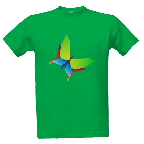 Tričko s potiskem Origami - Motýl