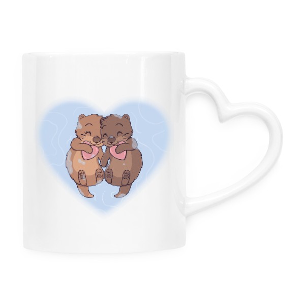 Mug heart Otters in love