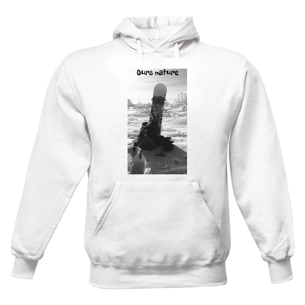 Pánska mikina s kapucňou s potlačou ours nature mikina