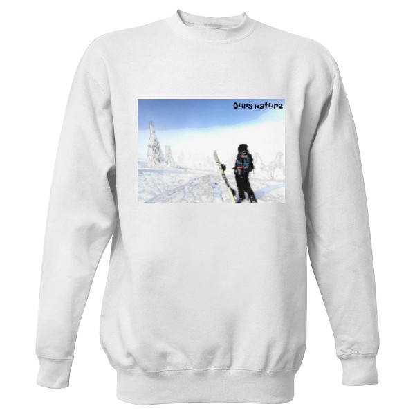 Mikina bez kapucne Unisex s potlačou ours nature mikina