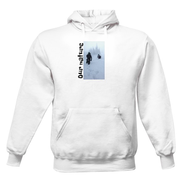 Pánska mikina s kapucňou s potlačou Our nature mikina