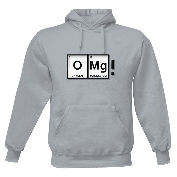 Pánska mikina s kapucňou s potlačou Oxygen a Magnesium