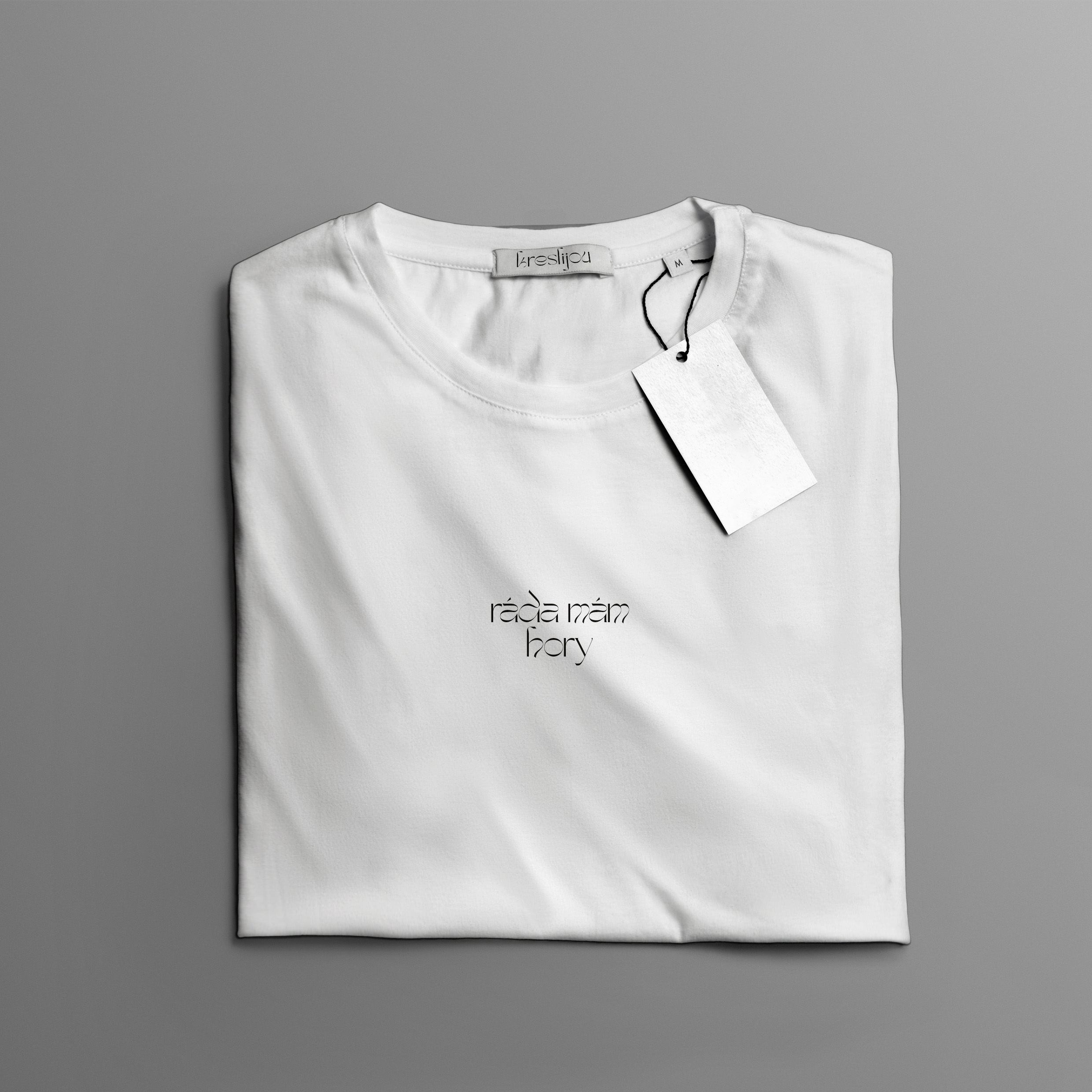 Tričko s potiskem kreslijou_ráda mám hory