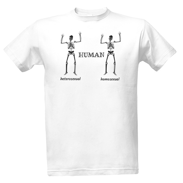 Tričko s potiskem HUMAN