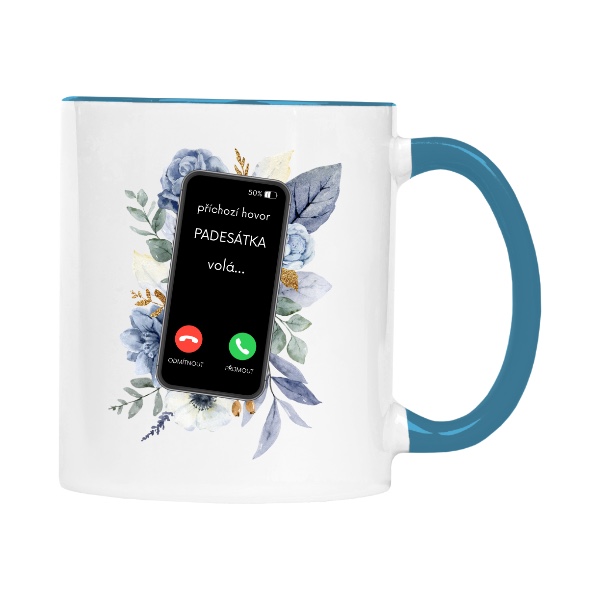 Padesátka volá s květinami