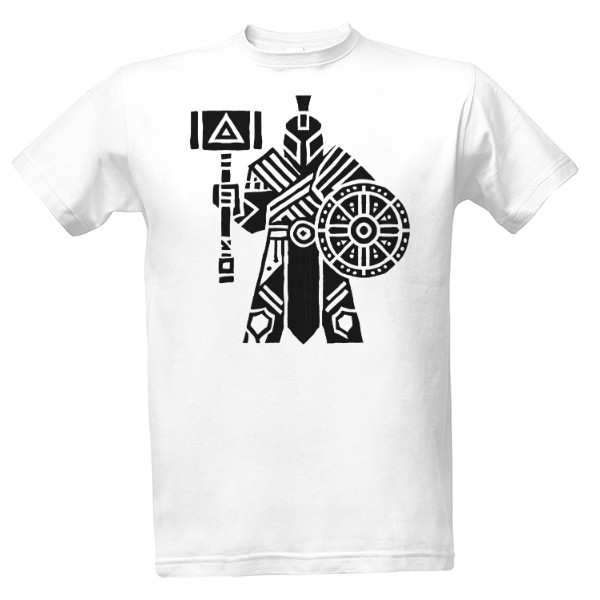 Tričko s potlačou paladin tribal Bl