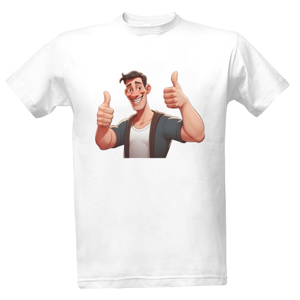 Tričko s potiskem Palec nahoru 