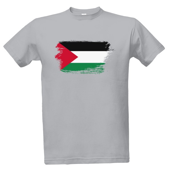 Tričko s potiskem Palestina vlajka tah