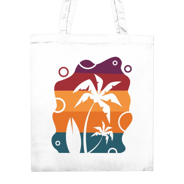 Unisex Cotton Bag s potiskem Palm trees and surf
