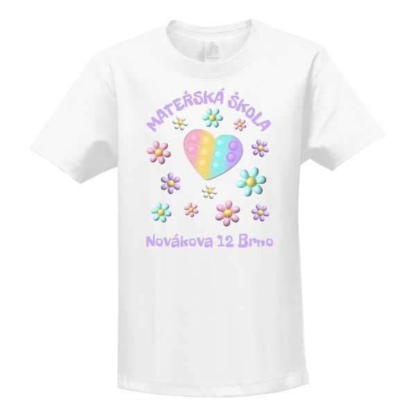 Památka na mateřskou školu srdce s upravitelným názvem MŠ