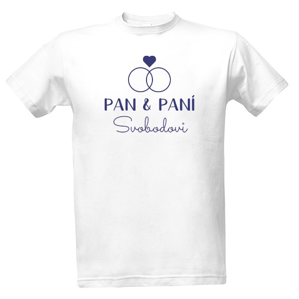 Tričko s potiskem Pan a paní příjmení