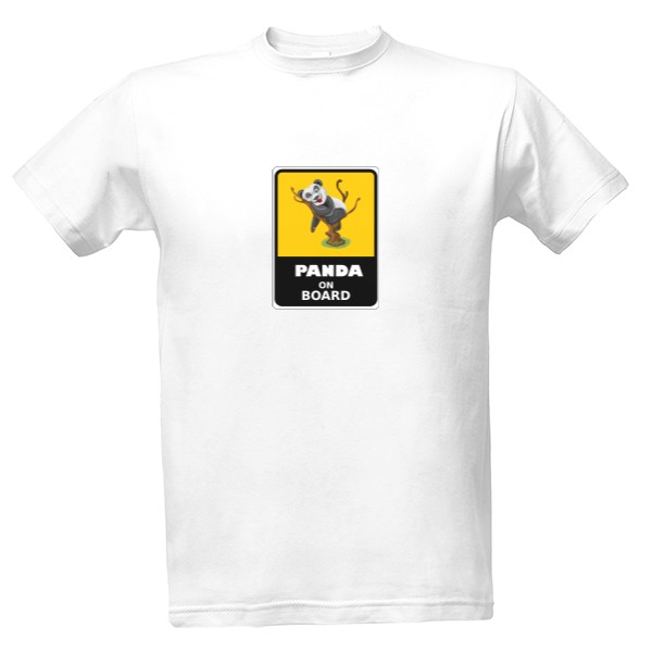 Tričko s potiskem Panda on board